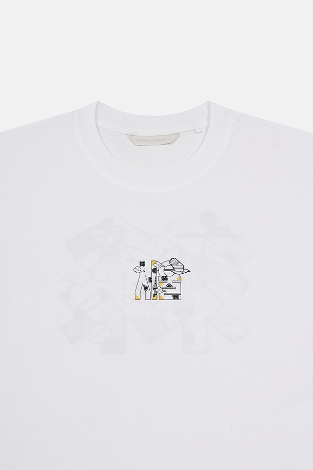 코오롱스포츠-의류 상의-[Seoul Exclusive] 남녀공용 소로나 그래픽 라운드넥 반팔 티셔츠