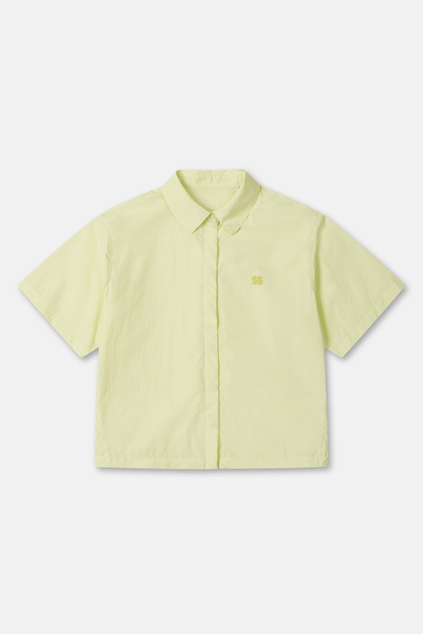 코오롱스포츠-의류 상의-여성 데이팩 크롭 반팔 셔츠