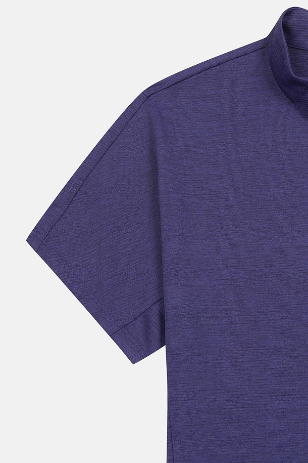 코오롱스포츠-의류 상의-여성 모스드라이 베이직 집업 반팔 티셔츠