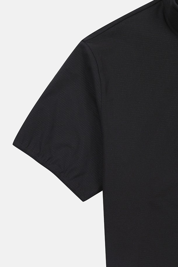 코오롱스포츠-컬렉션 백패킹-여성 에어도트 집업 반팔 티셔츠