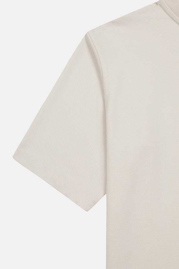 코오롱스포츠-의류 상의-여성 모스드라이 라운드넥 집업 반팔 티셔츠