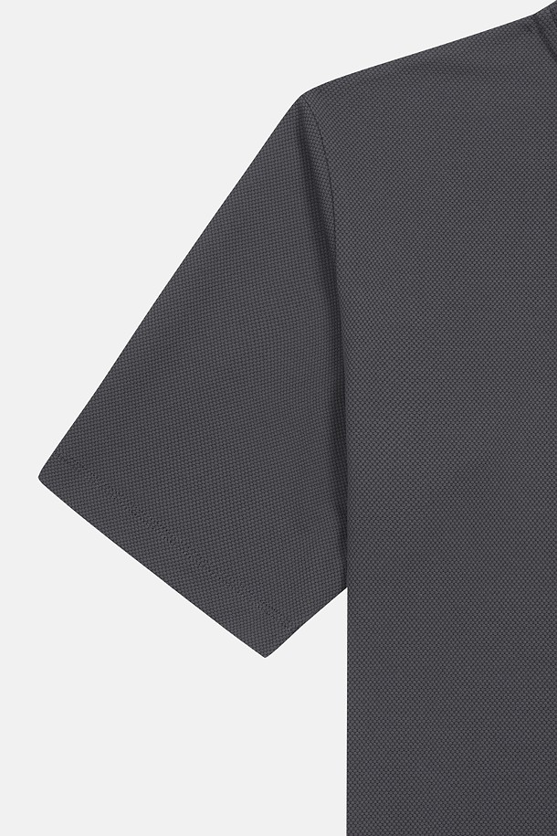 코오롱스포츠-의류 상의-여성 모스드라이 라운드넥 집업 반팔 티셔츠