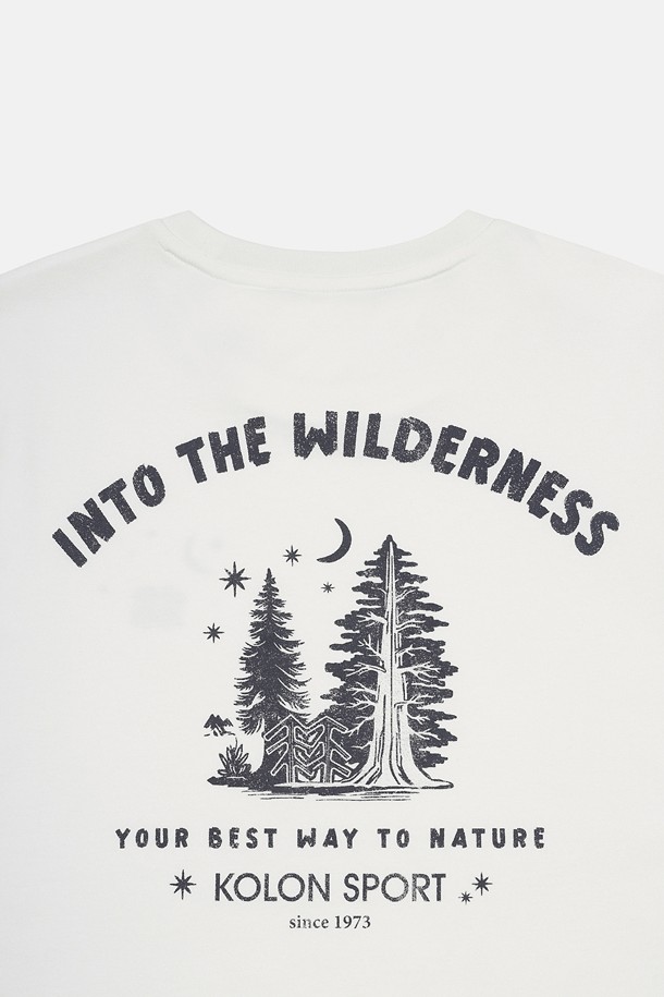 코오롱스포츠-의류 상의-여성 모스플렉스 소로나 크롭 그래픽 라운드넥 반팔 티셔츠