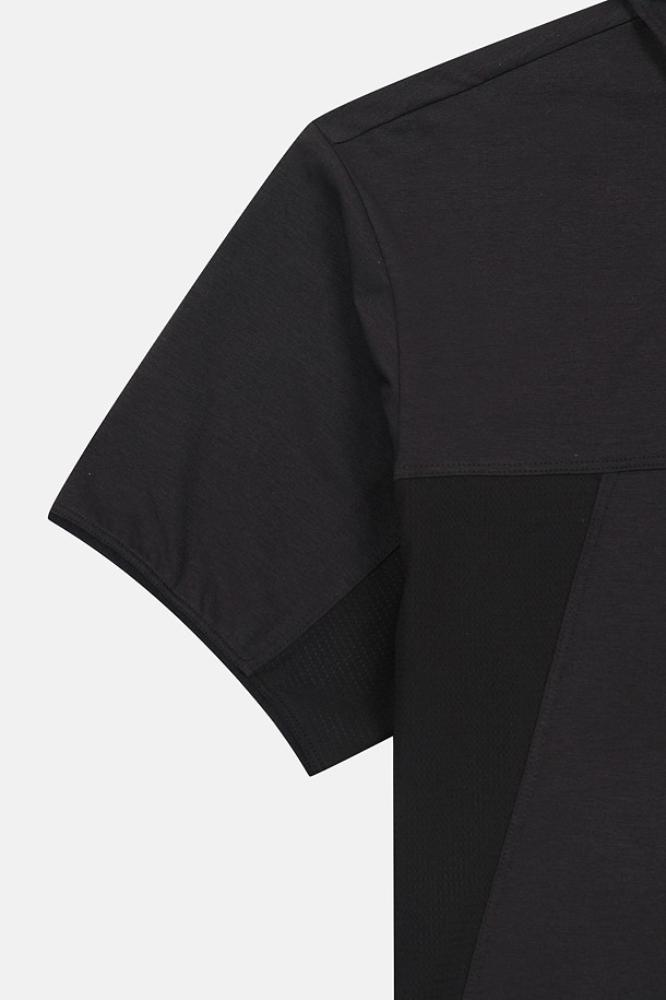 코오롱스포츠-컬렉션 백패킹-여성 에어도트 하이브리드 후드 반팔 티셔츠