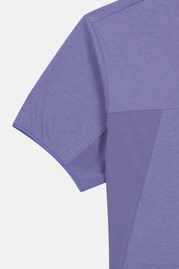 코오롱스포츠-컬렉션 백패킹-여성 에어도트 하이브리드 후드 반팔 티셔츠