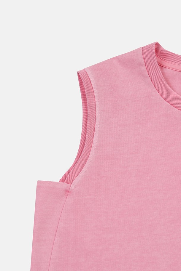 코오롱스포츠-의류 상의-[KS X ORUMM] 여성 피그먼트 다잉 슬리브리스 티셔츠