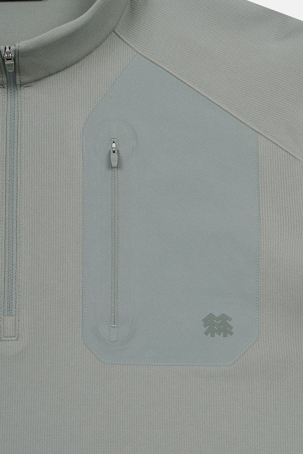 코오롱스포츠-의류 상의-남성 하이킹 긴팔 집업 티셔츠