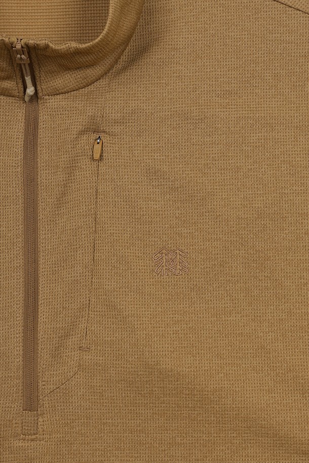 코오롱스포츠-의류 상의-남성 모스드라이 베이직 집업 반팔 티셔츠