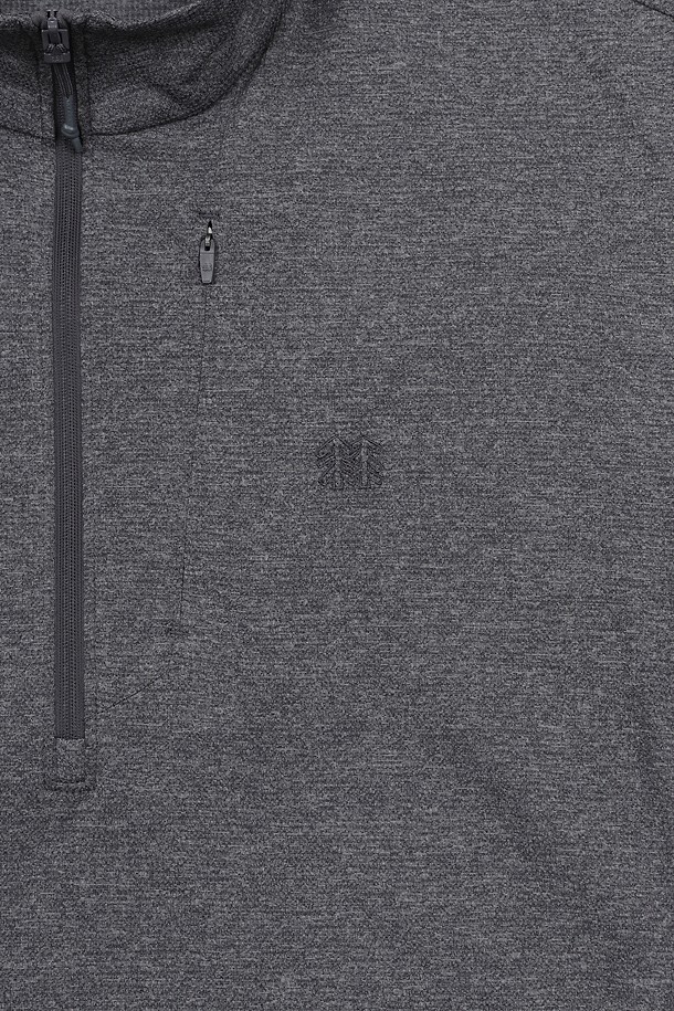 코오롱스포츠-의류 상의-남성 모스드라이 베이직 집업 반팔 티셔츠