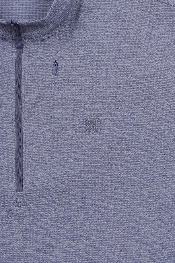 코오롱스포츠-의류 상의-남성 모스드라이 베이직 집업 반팔 티셔츠