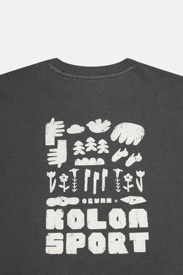 코오롱스포츠-의류 상의-[KS X ORUMM] 남녀공용 볼더링 피그먼트 홀더 반팔 티셔츠