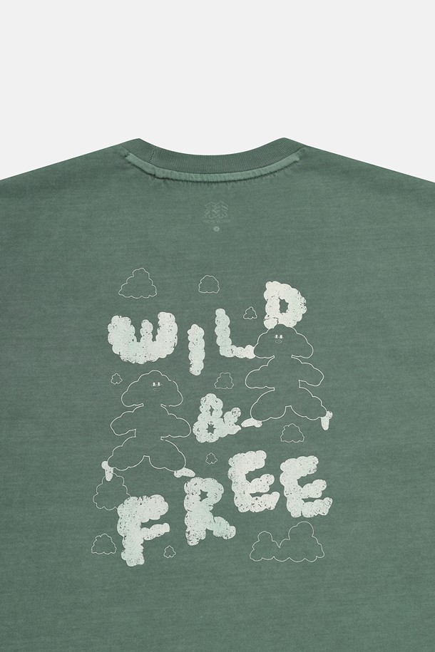 코오롱스포츠-의류 상의-[KS X ORUMM] 남녀공용 볼더링 피그먼트 와일드앤프리 반팔 티셔츠