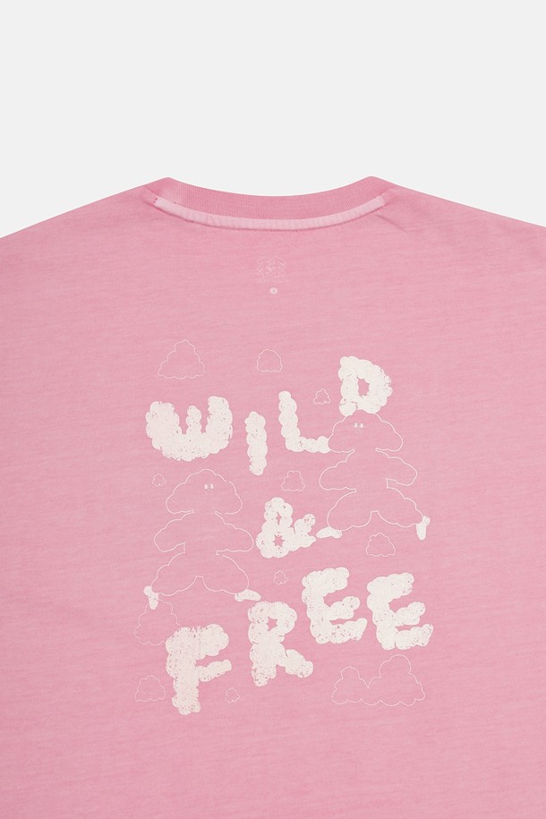 코오롱스포츠-의류 상의-[KS X ORUMM] 남녀공용 볼더링 피그먼트 와일드앤프리 반팔 티셔츠