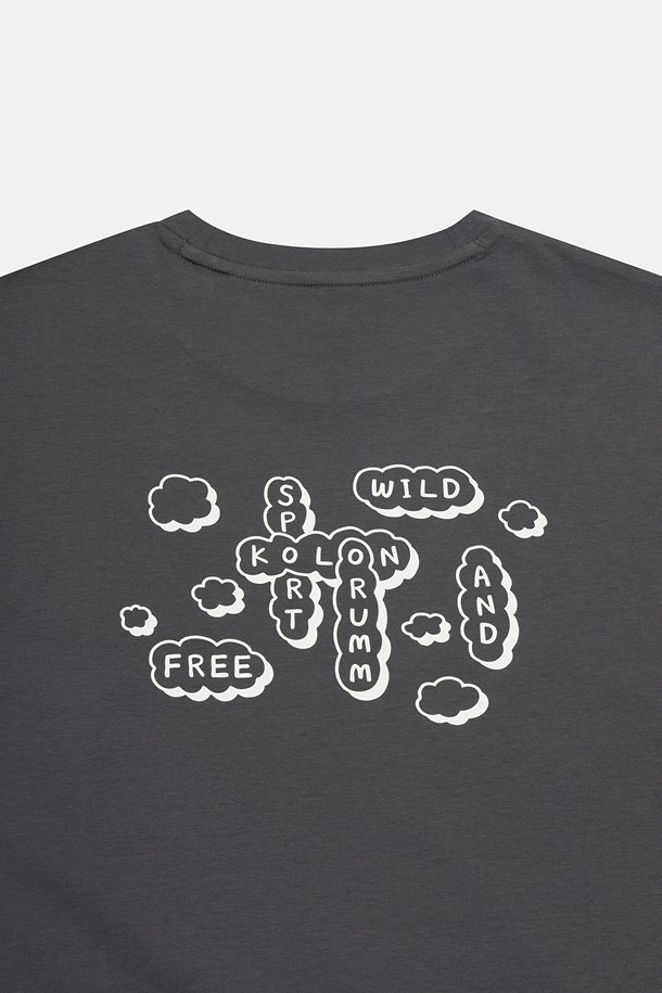 코오롱스포츠-의류 상의-[KS X ORUMM] 남녀공용 볼더링 구름 반팔 티셔츠