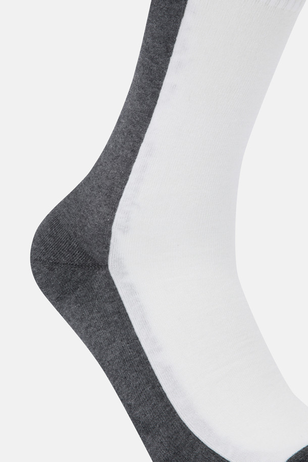 코오롱스포츠-용품 양말-남녀공용 배색 레터링 크루 삭스