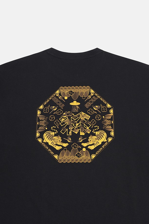 코오롱스포츠-의류 상의-[Seoul Exclusive] 남녀공용 그래픽 라운드넥 긴팔 티셔츠