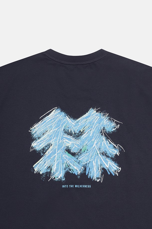 코오롱스포츠-의류 상의-남녀공용 소로나 그래픽 라운드넥 반팔 티셔츠