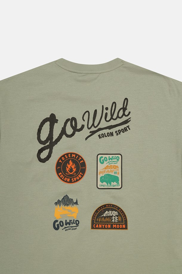 코오롱스포츠-의류 상의-남녀공용 GO WILD 그래픽 라운드넥 반팔 티셔츠
