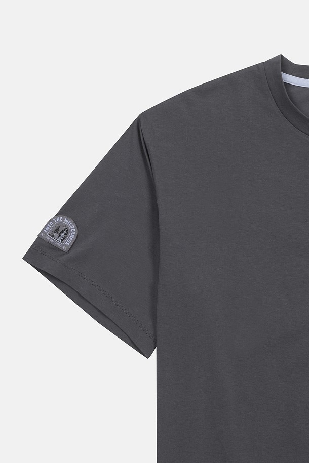 코오롱스포츠-의류 상의-남성 모스플렉스 소로나 세미오버 와펜 라운드넥 반팔 티셔츠