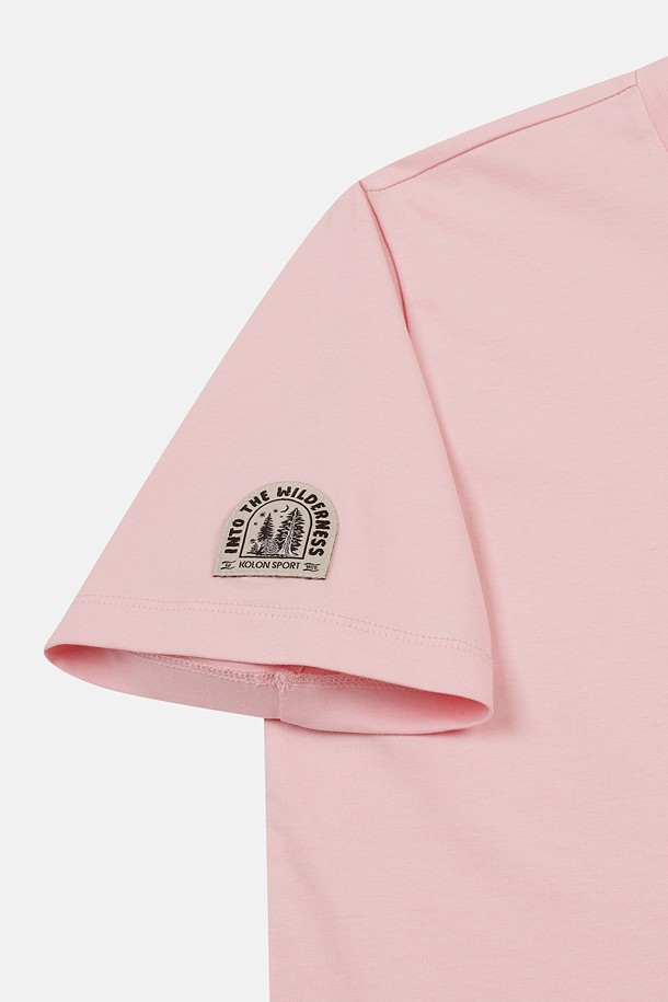 코오롱스포츠-의류 상의-여성 모스플렉스 소로나 와펜 라운드넥 반팔 티셔츠