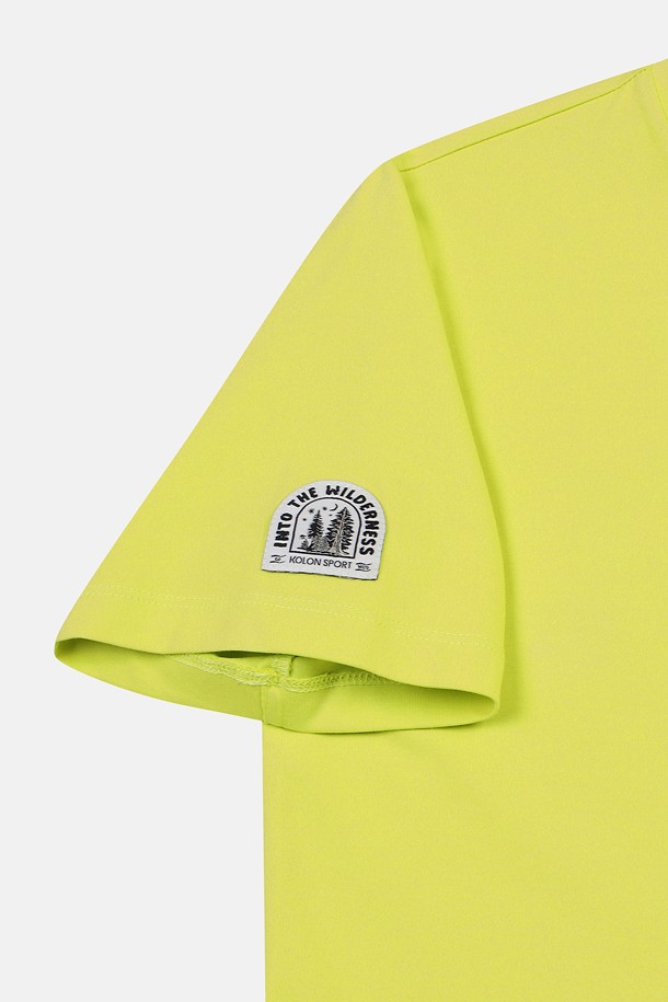 코오롱스포츠-의류 상의-여성 모스플렉스 소로나 와펜 라운드넥 반팔 티셔츠