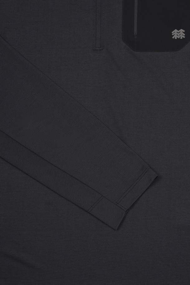 코오롱스포츠-의류 상의-남성 솔라이트 UV 아웃포켓 집업 긴팔 티셔츠