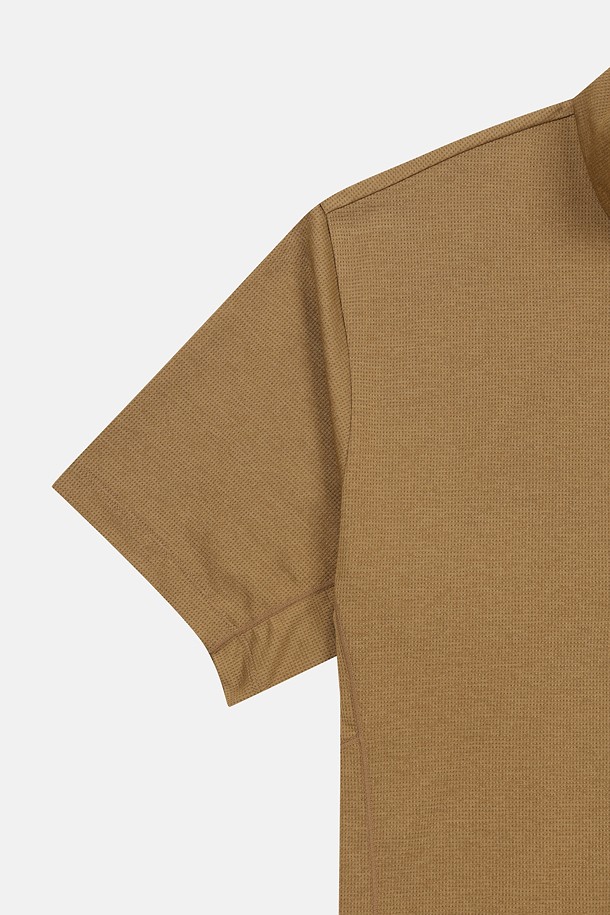 코오롱스포츠-의류 상의-남성 모스드라이 베이직 집업 반팔 티셔츠