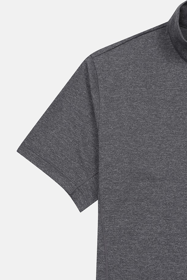 코오롱스포츠-의류 상의-남성 모스드라이 베이직 집업 반팔 티셔츠