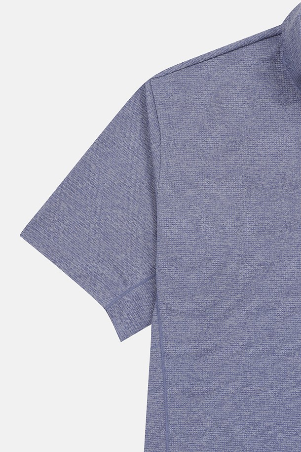 코오롱스포츠-의류 상의-남성 모스드라이 베이직 집업 반팔 티셔츠