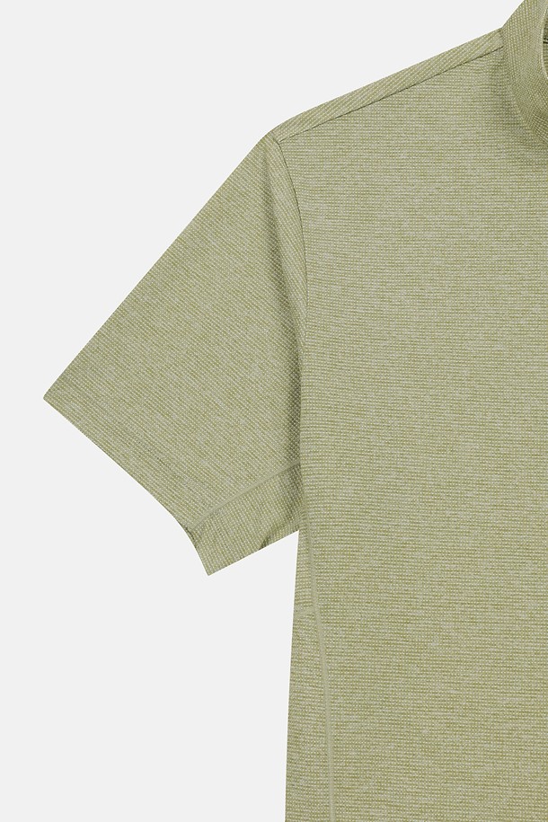 코오롱스포츠-의류 상의-남성 모스드라이 베이직 집업 반팔 티셔츠