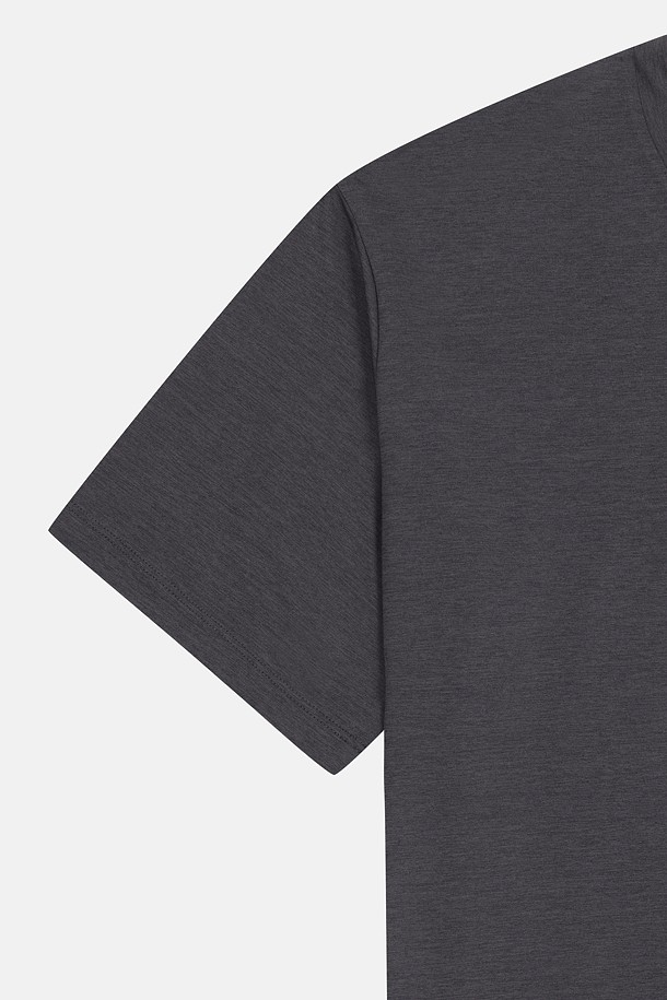 코오롱스포츠-의류 상의-남성 멜란지 그래픽 라운드넥 반팔 티셔츠