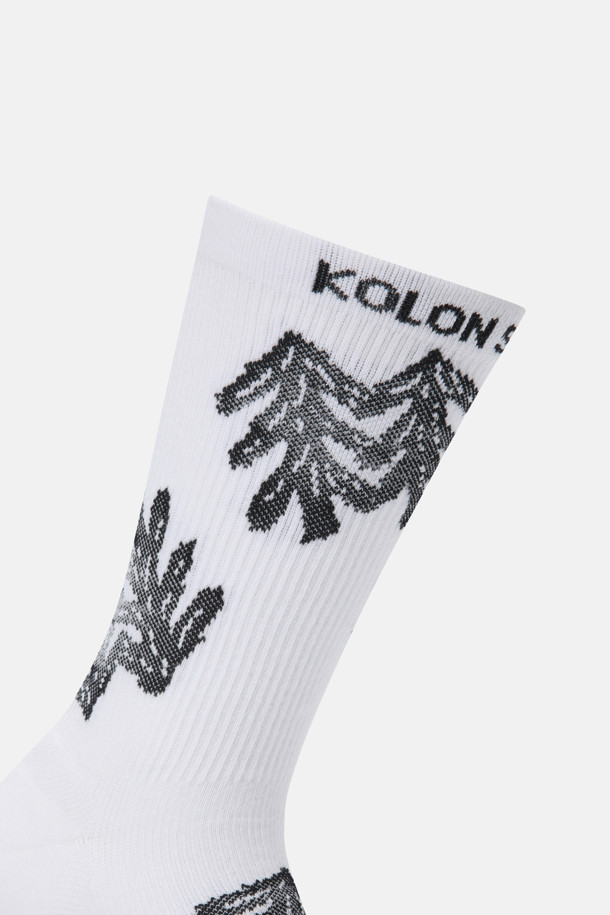 코오롱스포츠-용품 양말-남녀공용 상록수 그래픽 크루 삭스