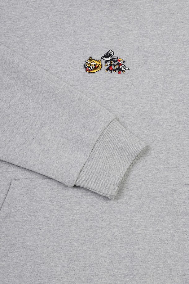 코오롱스포츠-의류 상의-[Seoul Exclusive] 남녀공용 스웻 그래픽 후드 긴팔 티셔츠