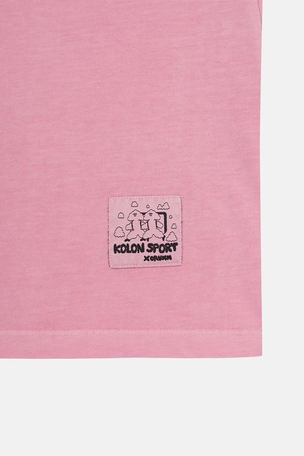 코오롱스포츠-의류 상의-[KS X ORUMM] 여성 피그먼트 다잉 슬리브리스 티셔츠