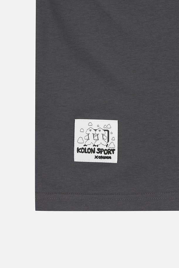 코오롱스포츠-의류 상의-[KS X ORUMM] 남녀공용 볼더링 구름 반팔 티셔츠