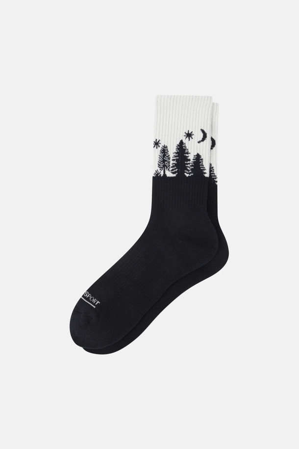 코오롱스포츠-용품 양말-남녀공용 문 나이트 크루 삭스