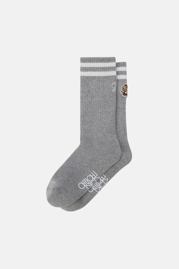 코오롱스포츠-용품 양말-[Seoul Exclusive] 남녀공용 자수 크루 삭스