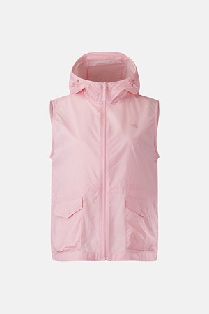 여성 레귤러핏 후드 방풍 베스트