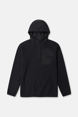 남성 와플 하이브리드 후드 긴팔 티셔츠 (SET-UP)