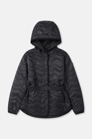 여성 키퍼 벨티드 후드 패딩 재킷