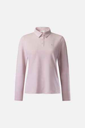 여성 소프트필 폴로 긴팔 티셔츠