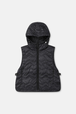 여성 키퍼 크롭 후드 인슐레이션 베스트