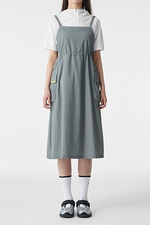 여성 데이팩 슬리브리스 원피스