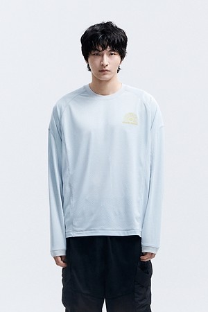 WM 남녀공용 메쉬 긴팔 티셔츠