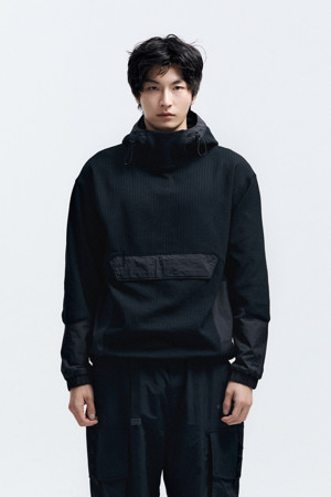 WM 남녀공용 와플 후드 티셔츠