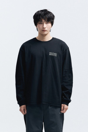 WM 남녀공용 긴팔 프린트 티셔츠