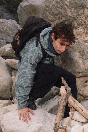 남성 아웃포켓 후드 재킷