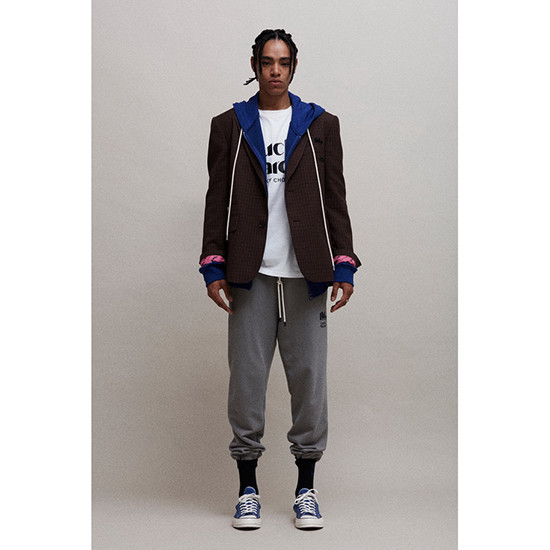 럭키마르쉐(LUCKYMARCHE) LM 로고 져지 트랙팬츠_LQPNW20130GYX