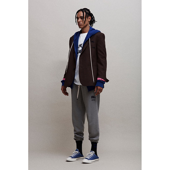 럭키마르쉐(LUCKYMARCHE) LM 로고 져지 트랙팬츠_LQPNW20130GYX