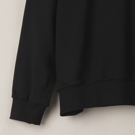 럭키마르쉐(LUCKYMARCHE) 오버사이즈 마르쉐 슈에뜨 스웻셔츠_LQTAW20100BKX